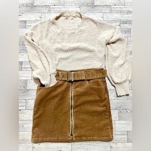 Black Label Corduroy Mini Skirt